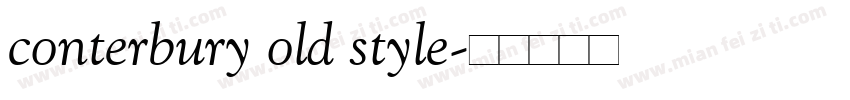 conterbury old style字体转换